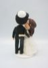 Picture of Jewish Wedding Cake Topper, Cheek Kissing wedding cake topper