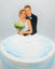 Picture of Custom Hand painted bride & groom wedding cake topper