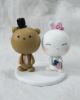 Picture of Custom Color Animal Cake Topper, Bear & Bunny Wedding Cake Topper