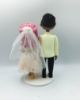 Picture of Barong Groom & Pink Hair Bride Wedding Cake Topper, Filipino Wedding Cake Topper