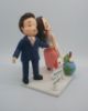 Picture of From Long Distance to Married wedding cake topper, Destination Wedding Cake Topper with Dogs, Travel Wedding Cake Topper