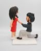 Picture of Proposing Wedding Cake Topper, Engagement Anniversary Gift, On One Knee Wedding Figurine