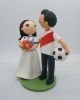 Picture of Soccer Fans Wedding Cake Topper, Custom Gift for Soccer Fans, Soccer Jersey Wedding Cake Topper