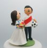 Picture of Soccer Fans Wedding Cake Topper, Custom Gift for Soccer Fans, Soccer Jersey Wedding Cake Topper