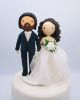 Picture of Biker Wedding Cake Topper, Motorcycle wedding cake topper, Motorbike couple cake topper