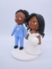 Picture of African American Couple Wedding Cake Topper, Animal Crossing Inspired Wedding