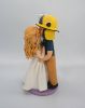 Picture of Fireman Wedding Cake Topper, Forehead Kissing Bride & Groom Cake Topper With A Cat, first responders Wedding Cake Topper