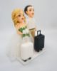 Picture of Traveler Wedding Cake Topper, Destination Wedding Cake Topper, Flight Attendant Wedding Cake Topper