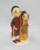 Picture of Indian Wedding Cake Topper, Personalized Saree Wedding Centerpiece, Red & Gold wedding theme