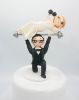 Picture of Weight Lifting Wedding Cake Topper, Bodybuilding Wedding Cake Topper 