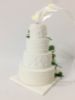 Picture of Custom Wedding Cake Ornament, First Year Married Anniversary Gift, 4 tiers cake with topper cake replica figurine