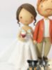 Picture of Wine Lover Bride & Star Wars fan groom Wedding Cake Topper, Wedding Cake Topper with Dogs