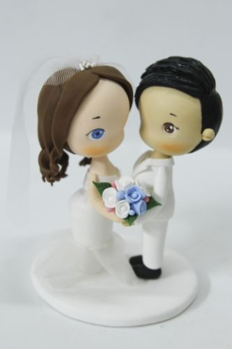 Picture of Custom Bride & Bride Wedding Cake Topper, Handmade Wedding Gifts for Lesbian Couples