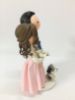 Picture of Korean Hanbok Wedding Cake Topper with Dog, Unique Wedding Gifts for Korean Couples, Pastel Theme 