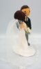 Picture of Cheek Kiss Wedding Cake Topper, Bridal Halter Dress Wedding Figurine, Gifts from Bridesmaids