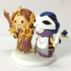 Picture of League of Legends Wedding Cake Topper, Leona & Jhin Clay Figure, Gamer wedding cake topper