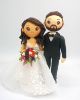 Picture of Bride & Groom Wedding Cake Topper, Net Wedding Dress Bridal Dress