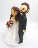 Picture of Bride & Groom Wedding Cake Topper, Net Wedding Dress Bridal Dress