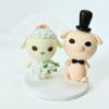 Picture of Halloween Themed Wedding Cake Topper, Sheep & Pig wedding cake topper