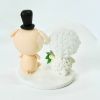 Picture of Halloween Themed Wedding Cake Topper, Sheep & Pig wedding cake topper