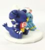 Picture of Shinx & Garchomp Pokemon Wedding Cake Topper, Wedding GIft Ideas for Geeks, Handmade Pokemon Cake Topper