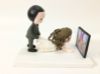 Picture of BTS Fan Wedding Cake Topper, Funny Groom Dragging Bride Wedding Centerpiece, Funny Gifts for BTS Fans, K-Pop Fans Wedding Theme