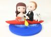 Picture of Kayak Wedding Cake Topper, Canoe Wedding Cake Topper, Banana Boat Wedding Cake Topper