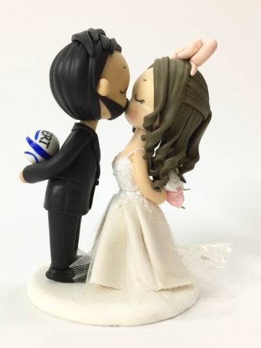 Picture of Rugby Wedding Cake Topper, Disney Theme Wedding Cake Topper, Wedding Gifts for Rugby Player