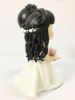 Picture of Beautiful wedding cake topper, Fringe Hairstyle Bride & Side Swept groom topper, Off Shoulder wedding gown