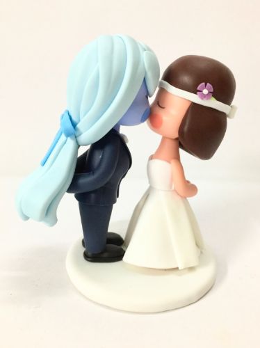 Picture of Ruby & Sapphire Wedding Cake Topper, Steven Universe Wedding Cake Topper, Lesbian Wedding Cake Topper