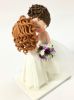 Picture of Lesbian Wedding Cake Topper, Curly Medium Hair Bride & Curly Short Hair Bride Topper, Wedding Gifts for Lesbian Couples