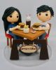 Picture of First Date Wedding Cake Topper, Anniversary Love Cake Topper, 3 stage of Love Topper