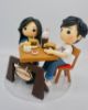 Picture of First Date Wedding Cake Topper, Anniversary Love Cake Topper, 3 stage of Love Topper