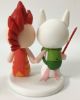 Picture of Fiona & Flame Prince Wedding Cake Topper, Adventure Time Wedding Cake Topper, Sitcom Inspire Wedding Centerpiece