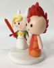 Picture of Fiona & Flame Prince Wedding Cake Topper, Adventure Time Wedding Cake Topper, Sitcom Inspire Wedding Centerpiece