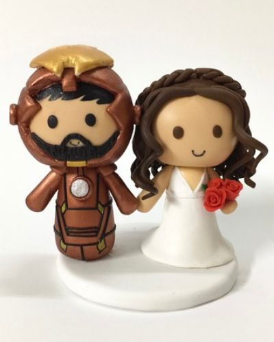 Picture of Iron Man Wedding Cake Topper, The Avengers wedding cake topper, Custom Groom Cake Topper