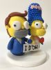 Picture of The Simpsons Wedding Cake Topper, I D'OH sign Wedding Cake Topper, Marge & Homer Wedding Figurine