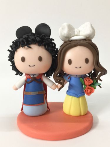 Picture of Snow White & Prince Charming Inspired Wedding Cake Topper, Disney Princess Wedding Cake Topper