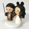 Picture of Obi- Wan Kenobi Groom with Lightsaber & Mickey Bride with Mickey Ice Cream Wedding Cake Topper