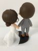 Picture of Animal Crossing Wedding Cake Topper, Bald Head Groom & Low Bun Bride Wedding Cake Topper