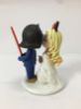 Picture of Darth Vader Groom & Mickey Mouse Bride Wedding Cake Topper with Cat, Disney lover & Star Wars lover wedding gift