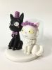 Picture of Kiki's Delivery Service Wedding Cake Topper, Jiji & Lily Clay Dolls, Studio Ghibli Wedding Theme