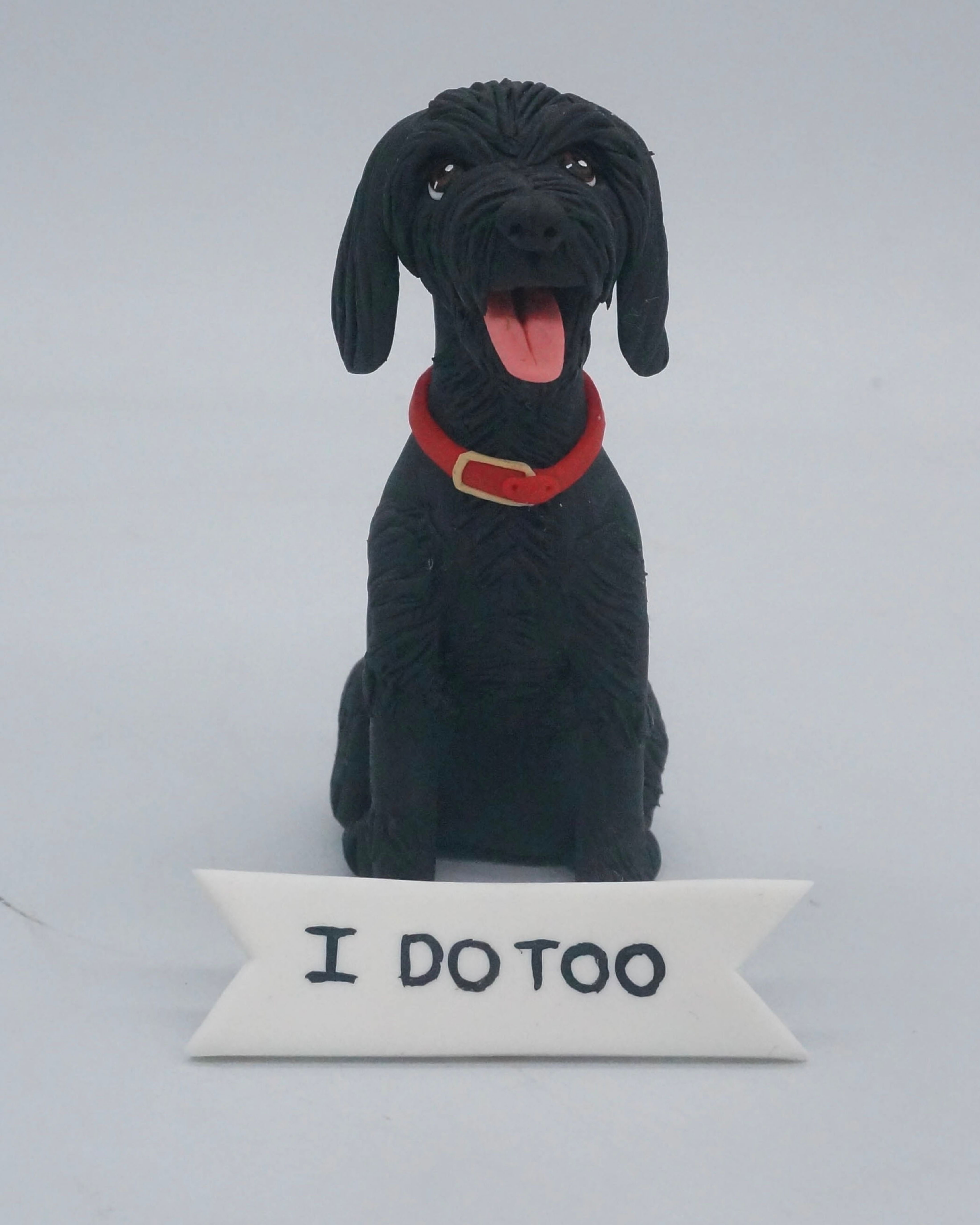 Picture of I Do Too Dog Wedding Cake Topper, Dog Miniature Clay Doll, Wedding Gifts for Dog Lovers