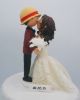 Picture of One Piece Wedding Cake Topper, Monkey D Luffy Groom & beautiful bride action figurine