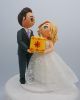 Picture of Tangled Inspired Wedding Cake Topper, Bride & Groom with Tangled Lantern, Topper for Disney Lovers