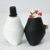 Picture of Mixed Race Penguin Wedding Cake Topper, Valentines Day Gift for Interracial Couples