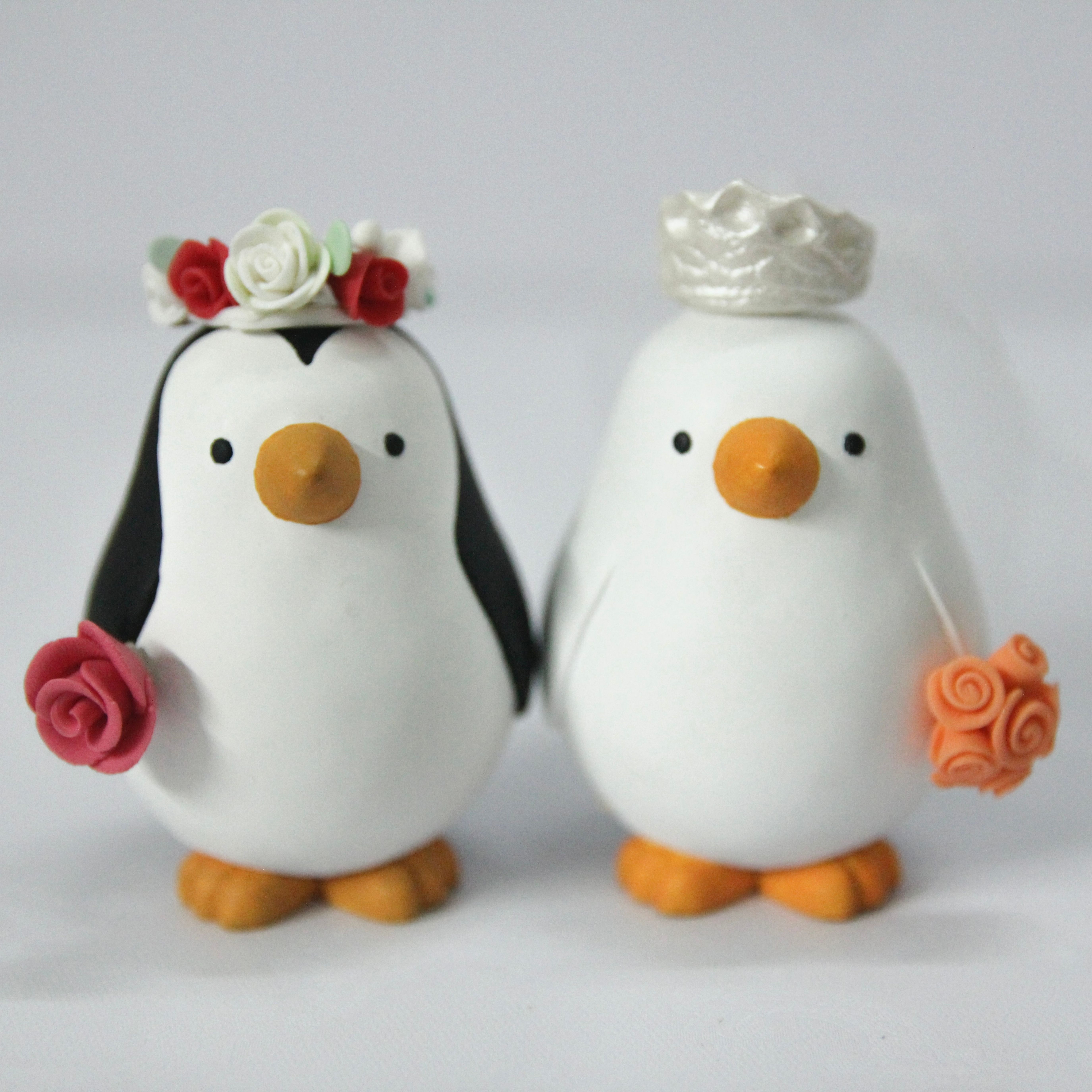 Picture of Lesbian Penguin Wedding Cake Topper, Same Sex Penguin Cake Topper, Anniversary Gifts for Animal Lovers