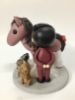 Picture of Kissing bride & groom with a horse, dogs and cat wedding cake topper, custom pet clay figurine