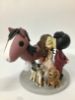 Picture of Kissing bride & groom with a horse, dogs and cat wedding cake topper, custom pet clay figurine