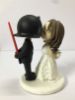 Picture of Star Wars Themed Wedding Cake Topper, Handmade Kissing Engagement Cake Topper